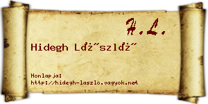 Hidegh László névjegykártya