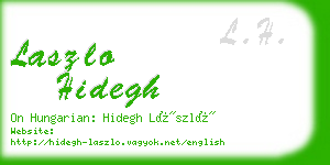 laszlo hidegh business card